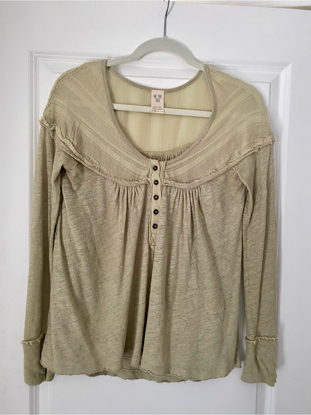 Free people flowy sage green top